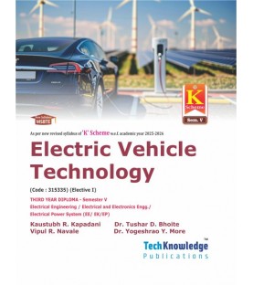 Electric Vehicle Technology MSBTE  Diploma K Scheme Sem 5 Electrical Engineering | Tech-knowledge Publication